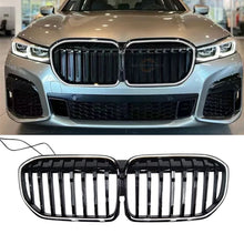 For 2020-2022 BMW 7-Series G11 G12 LCI Gloss Black LED Front Kidney Grille Grill Light
