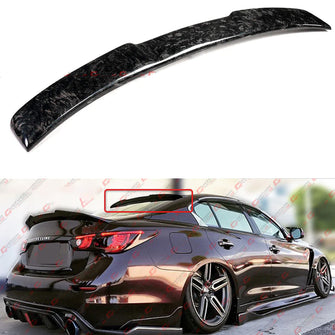 Fordged Carbon Fiber Rear Window Roof Spoiler Wing For 2014-2024 Infiniti Q50 Q50S