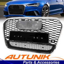 Chrome Frame Grill For 2012-2015 Audi A6/S6 C7 RS6 Style Front Mesh Honeycomb Grille