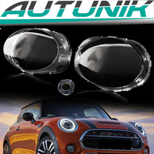 Pair Front Headlight Lens Cover+Glue Clear For BMW Mini F56 2014-2018