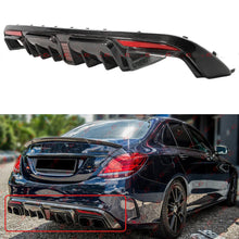 For 2015-2021 Mercedes W205 C300 C450 C43 C63 AMG Sedan Carbon Fiber Rear Bumper Diffuser