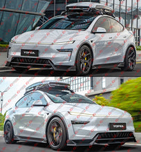 For 2025-2026 Tesla Model Y Juniper Matte Black Front Bumper Lip Kit By Yofer