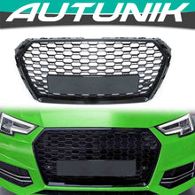 For 2017-2019 Audi A4 S4 B9 Front Bumper Grille Honeycomb Hood Grill RS4 Style