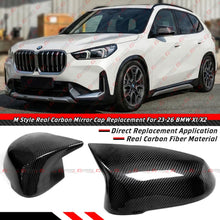 For 2023-2026 BMW X1 U11 X2 U10 M Style Real Carbon Fiber Mirror Caps Replacement