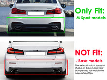 Gloss Black Muffler Exhaust Tips for BMW 5-Series G30 530i 540i M-Sport 2017–2024