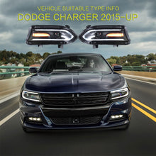 2PCS Projector Headlights For 2015-2023 Dodge Charger Halogen LED DRL Front Lamp