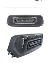 Front Grille Honeycomb Grill Matte black w/Light for Dodge Ram 1500 2019-2022