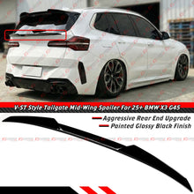 For 2025-2026 BMW X3 G45  VS Style Gloss Black High Kick Rear Mid Wing Lid Spoiler