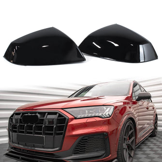 Gloss Black Side Mirror Caps for Audi Q5 SQ5 B9 2018-2023 No Side Assist mc164