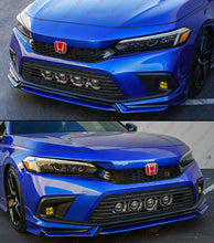 For 2022-2024 Honda Civic Yofer V3 Blk Aegean Blue Front Bumper Lip Splitter Kit