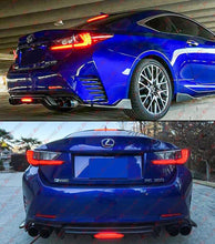 Gloss Black LED Rear Bumper Diffuser fits for 15-18 Lexus RC300 RC350 F-Sport