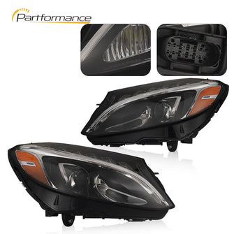 For 2015-2018 Mercedes Benz C-Class C300 W205 LED Headlights Left & Right Side