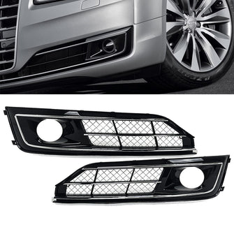 Front Fog Grill Grille Light Cover for 2015-2017 AUDI A8 A8L D4PA fg347