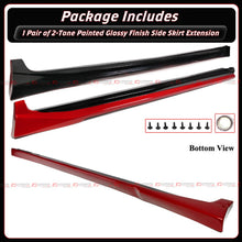 For 2018-2024 Toyota Camry Yofer Supersonic Red Black 2 Tone Side Skirt Extension