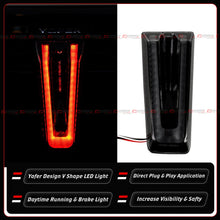 For 2025-2026 Toyota Camry Yofer Gloss Black Rear Bumper Diffuser Replacement W/ LED
