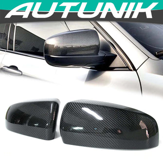 Real Carbon Fiber Mirror Cover Caps For 2008-2013 BMW X5 E70 X6 E71 Replacement bm22