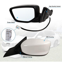 3Pin L+R For Honda Accord Sedan 2013-2017 Pearl White Non-Headted Side Mirror Driver&Passenger Power Glass