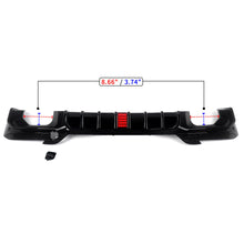 Gloss Black Rear Bumper Diffuser Lip W/LED Light For BMW X3 M40i G01 LCI 2022-2024