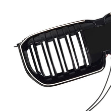 For 2023-2025 BMW X1 U11 iX1 U12 Gloss Black W/LED Single Slats Front Grille Kidney Bumper Grill