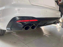 Gloss Black Rear Diffuser Exhaust Tips For AUDI A4 B9 Sedan S line 2020-2023