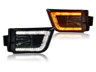 Front Bumper Lamps DRL LED Fog Lights Amber/White for Toyota 4Runner 2003-2005