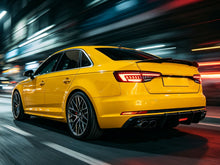 Gloss Black Rear Bumper Diffuser w/ LED Light For Audi A4 S4 B9 S-Line 2017-2019