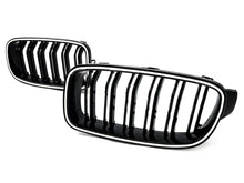 Gloss Black Front Kidney Grille Upper Radiator w/ LED Lights For 2013-2018 BMW 3 Series F30 320i 328i 335i Sedan