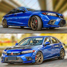 For 2022-2026 Honda Civic MC FE180 Aegean Blue Black 2 Tone Side Skirt Extension