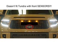 Matte Black Front Grille Hood Bulge Molding Set For 2014-2021 Toyota Tundra without Sensors
