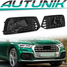 Gloss Black Front Fog Light Cover Grille Bezels For AUDI Q5 NON-Sline 2018 2019 2020