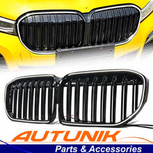 Gloss Black LED Front Kidney Grille Grill Light For 2020-2022 BMW 7-Series G11 G12 LCI Dual Slats