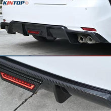 Carbon Style Rear Bumper Diffuser for 2018-2024 Toyota Camry SE XSE W/ Led Light