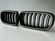 For 2014-2018 BMW X5 F15 X6 F16 Gloss Black LED Light Front Kidney Grille Upper Grill Radiator