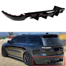 For 2011-2024 Dodge Durango R/T SRT V2 Gloss Black Shark Fin Rear Bumper Diffuser