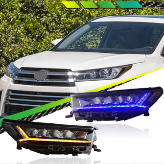 LED Headlights Front Lamps Assembly Turn Signal for Toyota Highlander 2017-2019