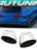 57mm Inlet Chrome Double Inner Exhaust Tips Muffler Pipe For AUDI RS3 RS4 RS5 RS6