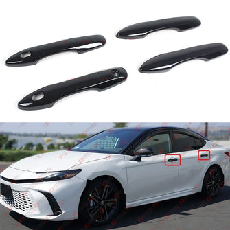 Gloss Black Door Handle Cover Trim Set 4pc For 2025 Toyota Camry LE XLE SE XSE