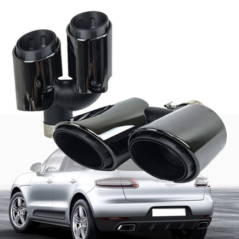 3-Layer Sporty Exhaust Tips Replace For Porsche Macan Base 2.0T 2014-2018