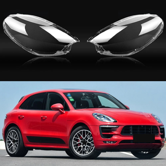 Left+Right Headlight Lens Cover Shell for Porsche Macan 2015–2018 Headlamp Shade