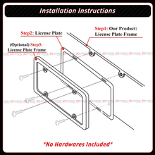 For 2015-2023 Dodge Challenger Matt Black Rear License Plate Frame Holder Panel