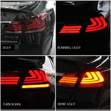 Red Sequential LED Tail Lights For Honda Accord Sedan 2013-2015
