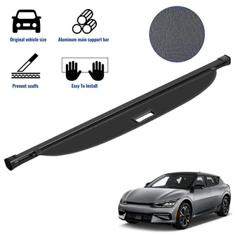 Retractable Rear Cargo Cover For Kia EV6 2022–2025 SUV Trunk Luggage Shade