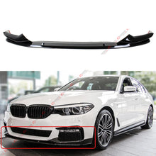 For 2017-2020 BMW G30 530i 540i M550i M Sport Bumper Glossy Black Front Lip Splitter Kit