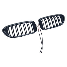 For 2017-2020 BMW 5 Series G30 Front Bumper Grille W/LED Lamp Gloss Black Double Line Kidney Grill