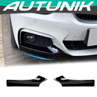 Gloss Black Front Bumper Splitter Kit For BMW 2 Series F22 Coupe M-Sport 2013-2021