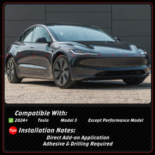 For 2024-2025 Tesla Model 3 Highland MC Design Gloss Black Front Bumper Lip Splitter