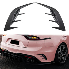 For KIA Stinger 2017-2023 Carbon Fiber Style Rear Bumper Side Vent Canard Covers