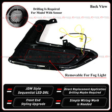 For 2020-2023 Nissan Sentra Front Bumper Bezel Cover Dual Color Sequential LED DRL