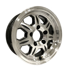 2-Pack 13x5 Aluminum Trailer Wheels 5 Lug 4.5" Center Rim Black