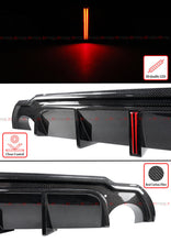 Real Carbon Rear Bumper Diffuser w/ LED Brake Light For 2014-2017 Infiniti Q50